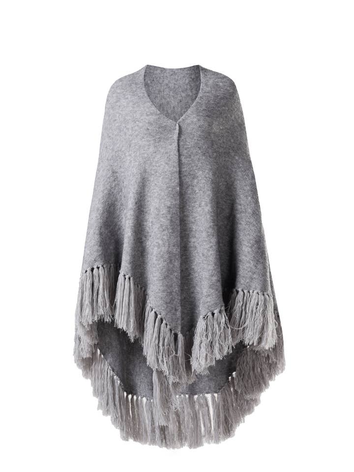 Emilie collection - Wholesale Poncho - Women's - Poncho grey3