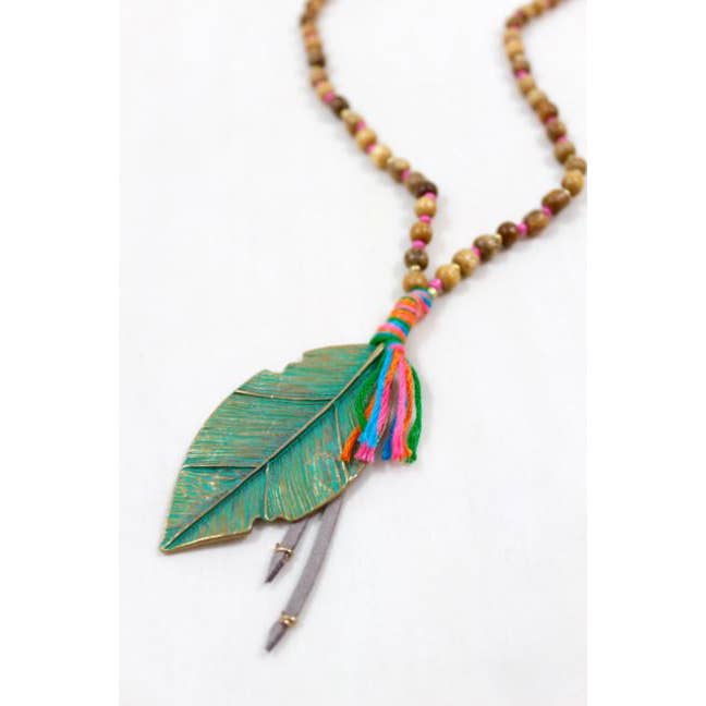 LIZOU – Engroshandel Halskæde med vedhæng – Metal Fall Leaf Halskæde -Classics-kollektionen- N2-8111