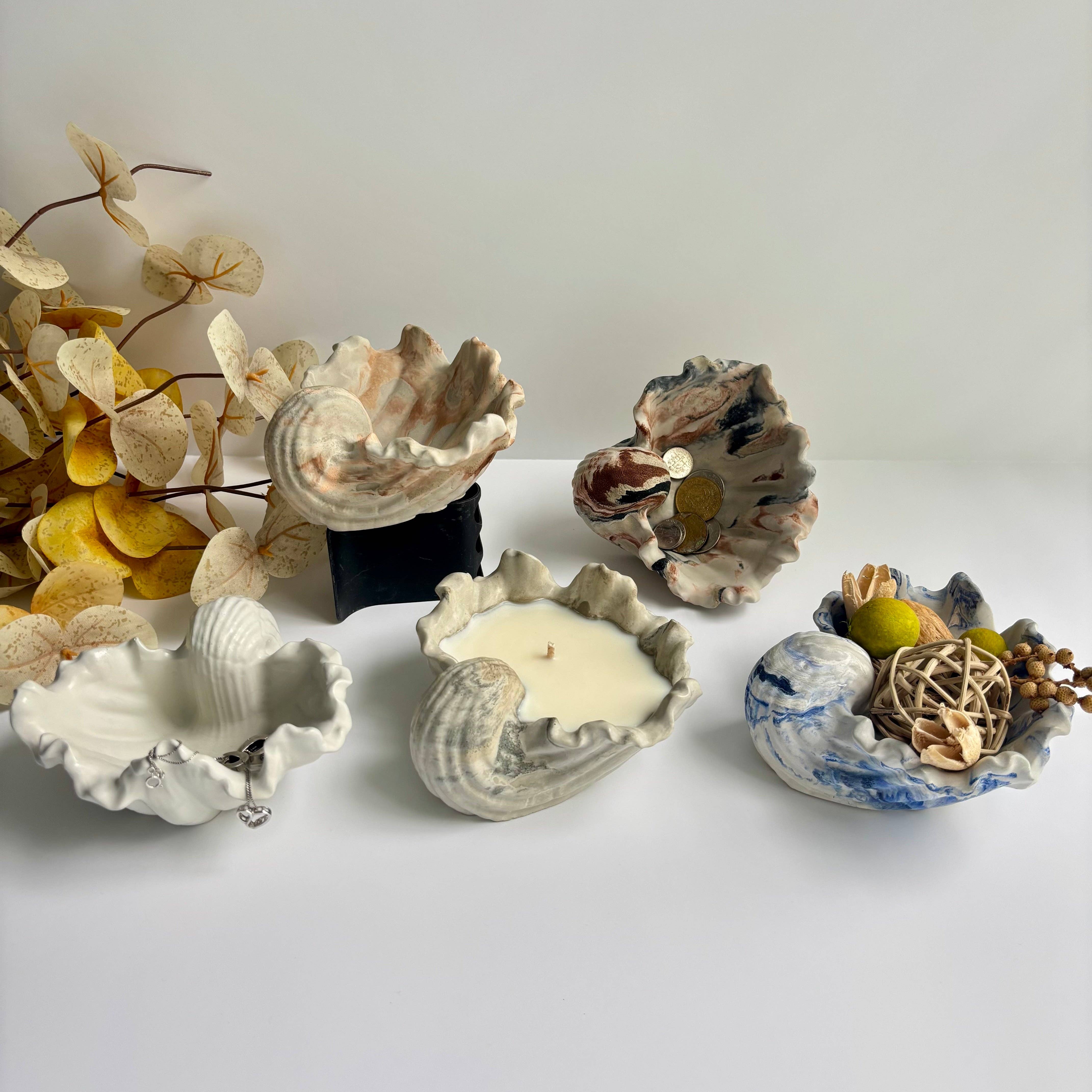 Fancy Concrete - Wholesale Decorative Plate/Dish/Bowl - Selene - Shell Bowl-Dish7