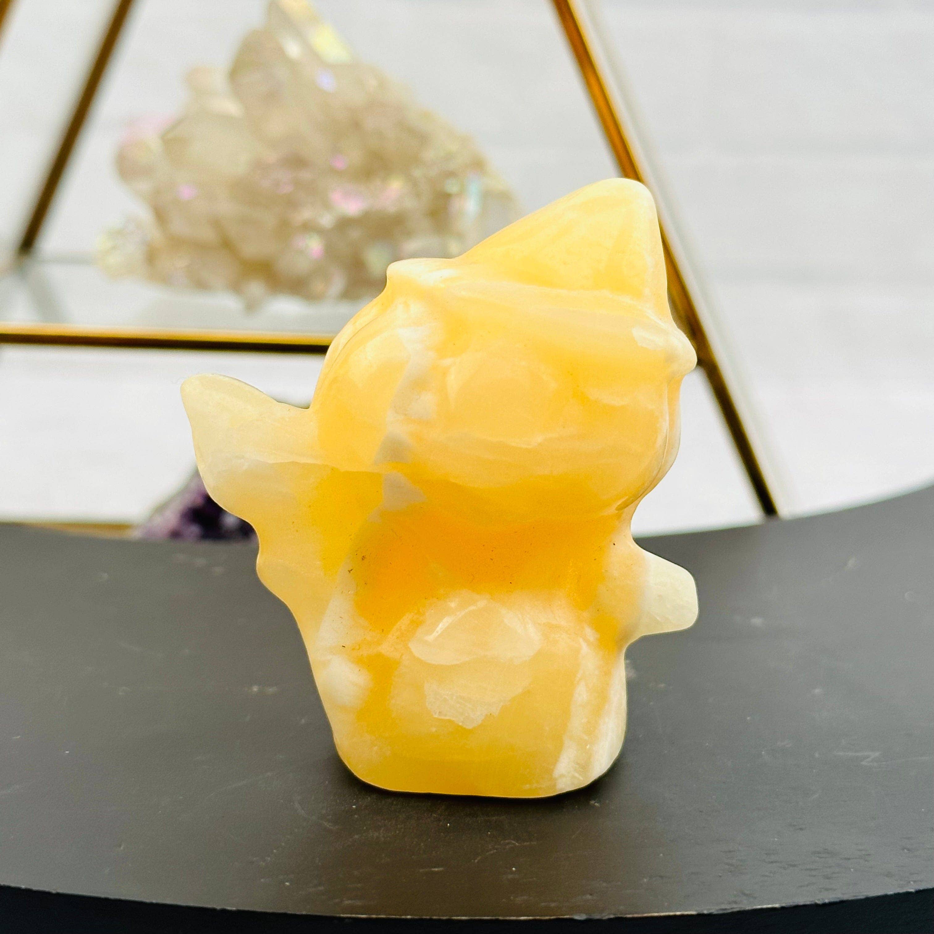 Rock Paradise - Wholesale Decorative Figurine - Crystal Carved Gemstone Pumpkin Head Witch - Halloween Decor0