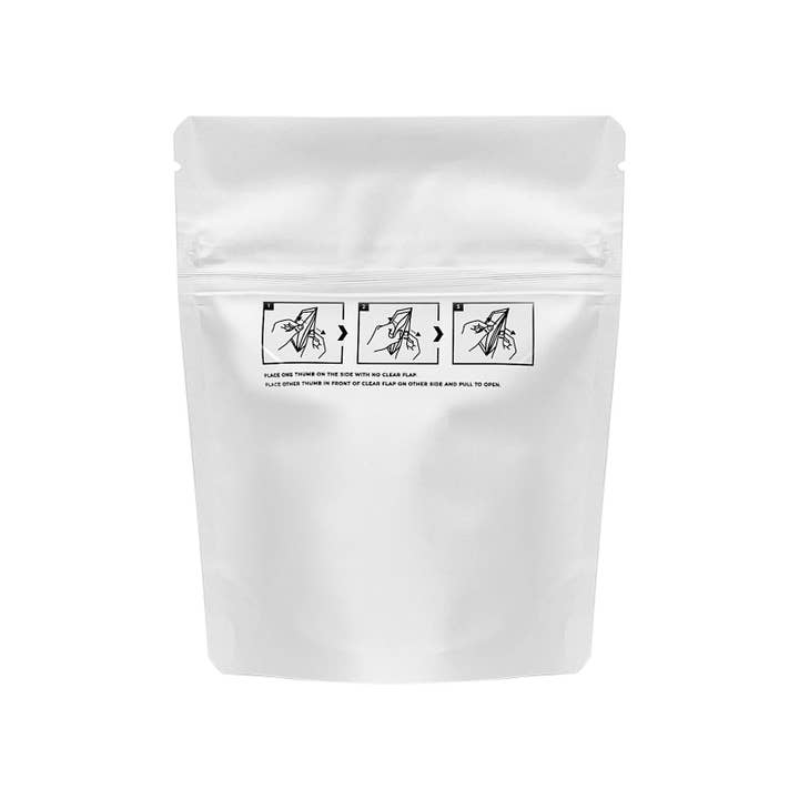 Human Objects® - Wholesale Cellophane Bag - 1/8 Ounce Child Resistant Bags White/Clear 4"x5"+2"1