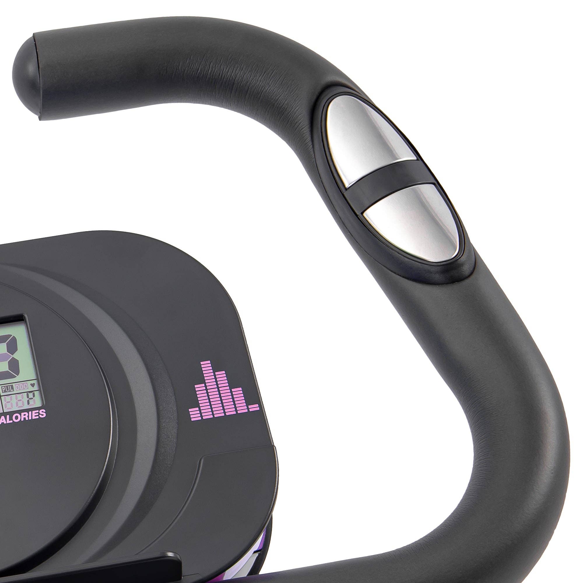 Orange County Decor - Wholesale Fitness Equipment - Folding Exercise Bike, Fitness Upright And Recumbent X Bike With 16 Level Adjustable Resistance, Arm Bands And Backrest Pink Metal9