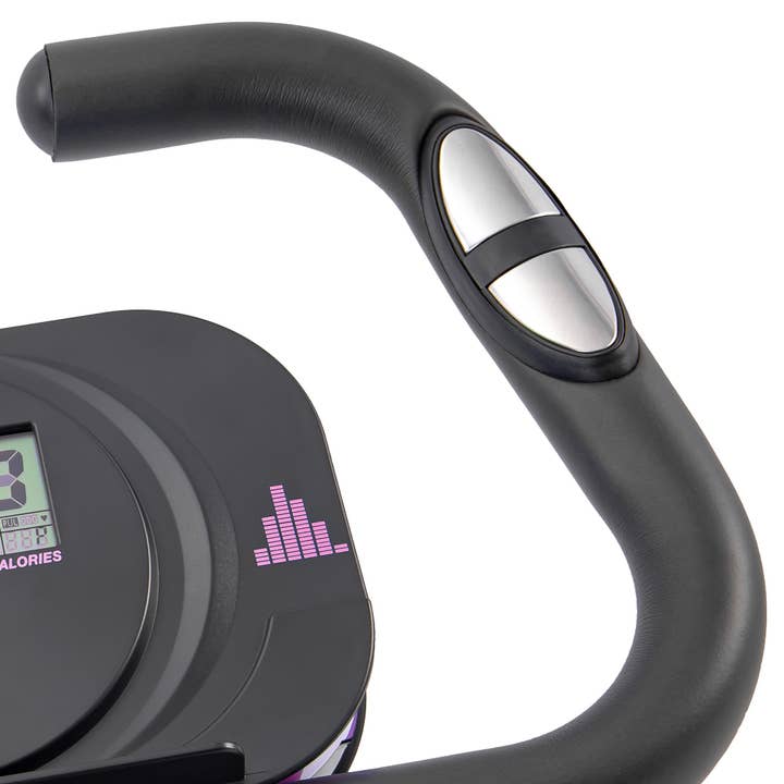 Orange County Decor - Wholesale Fitness Equipment - Folding Exercise Bike, Fitness Upright And Recumbent X Bike With 16 Level Adjustable Resistance, Arm Bands And Backrest Pink Metal9