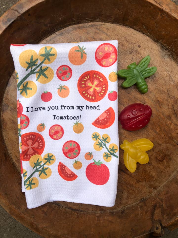 Garden Tomato Towel & soap set, gift for tomato growers for wholesale by PDX Flower Power
