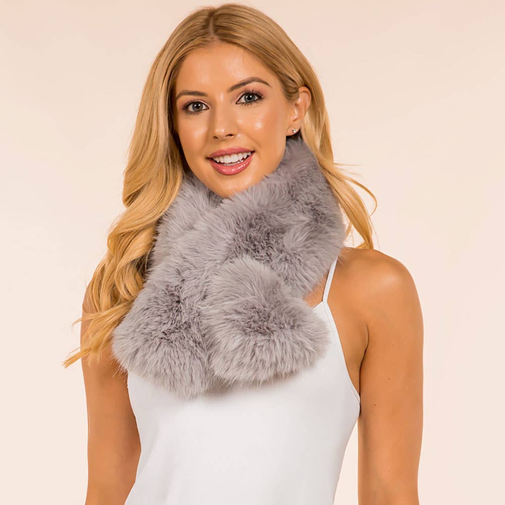 Sensibling Corp. – wholesale Scarf – Women's – Soft Faux Fur Plush Wrap Scarf8