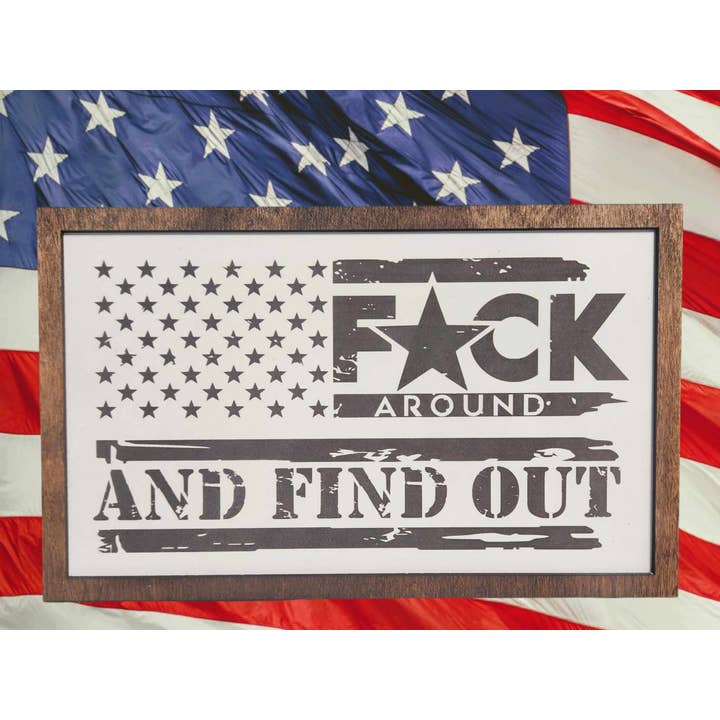 FAFO - Knep rundt og find ud af det - Man cave - Bar Sign for engroshandel hos Crates Etc