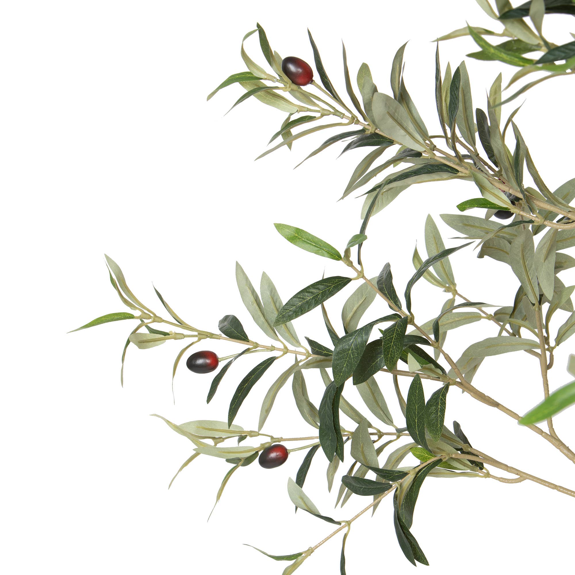 Park Hill Collection - Vente Plantes artificielles - Faux olivier avec pot noir lesté, 78"1