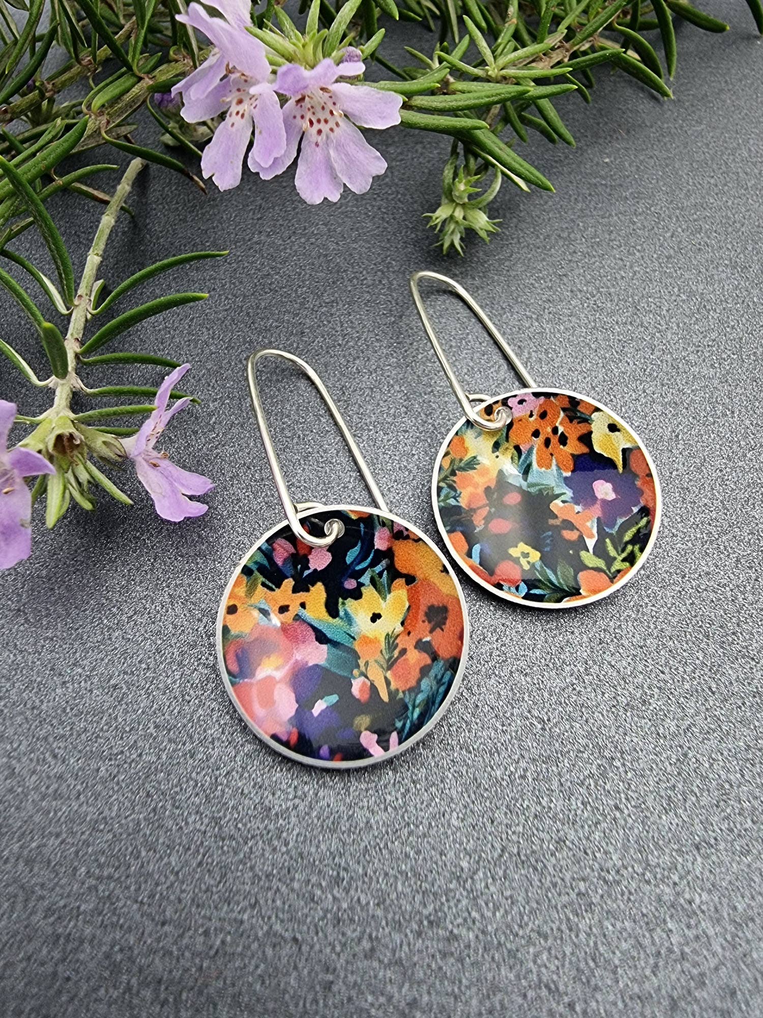 erin.k creative studio - Wholesale Dangle earrings - FLORETTE - Bouquet domed earrings0
