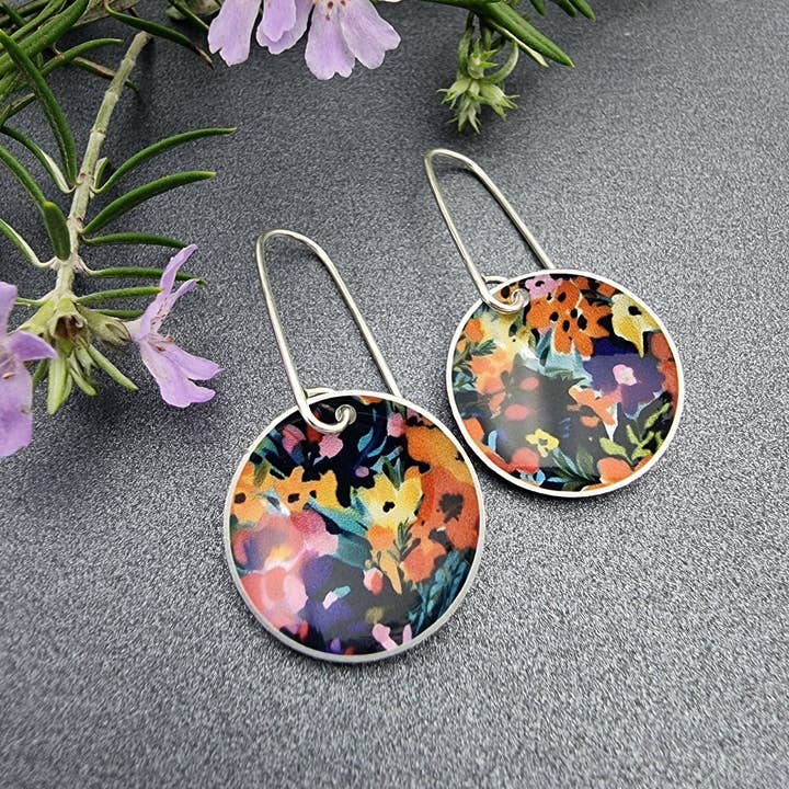erin.k creative studio - Wholesale Dangle earrings - FLORETTE - Bouquet domed earrings