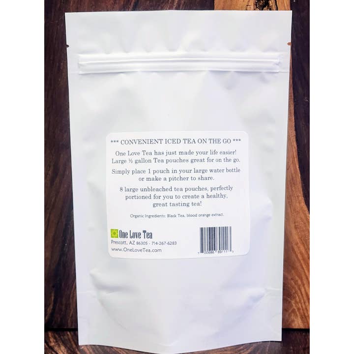 One Love Tea - Wholesale Iced Tea - Blood Orange Black Tea Iced Tea pouch2