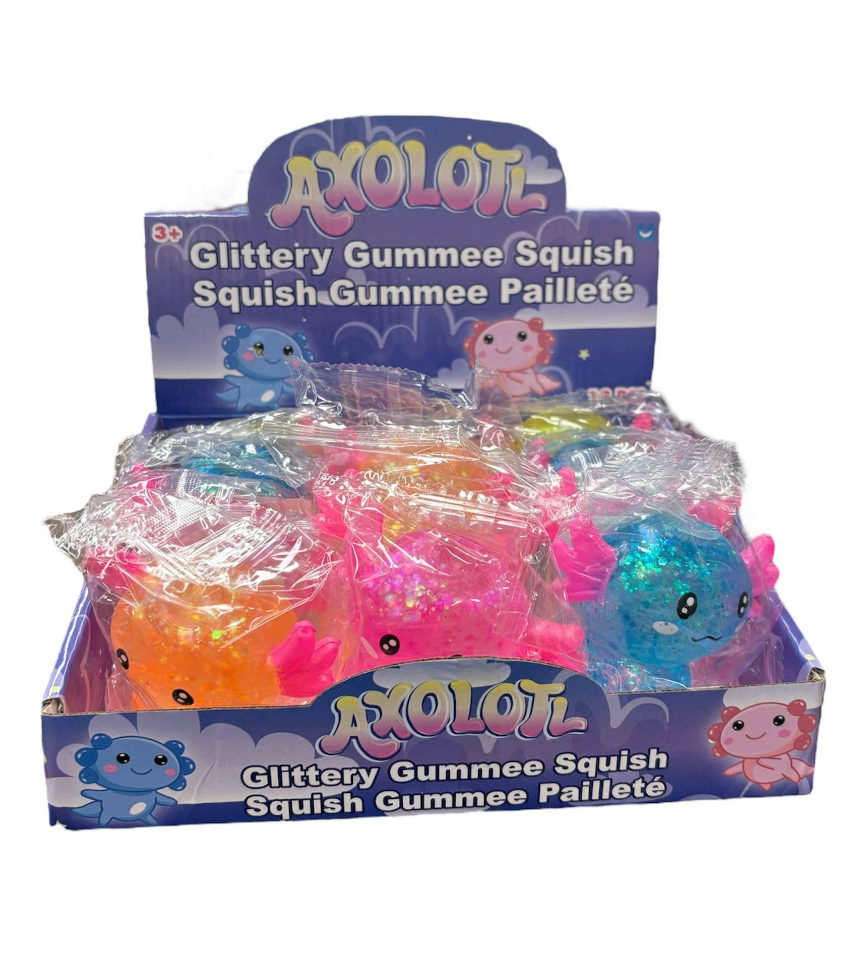 Handee Products (HPC) - Wholesale Squishy Toy - Kids & Baby - Axolotl Glitter Gummee Squish 2