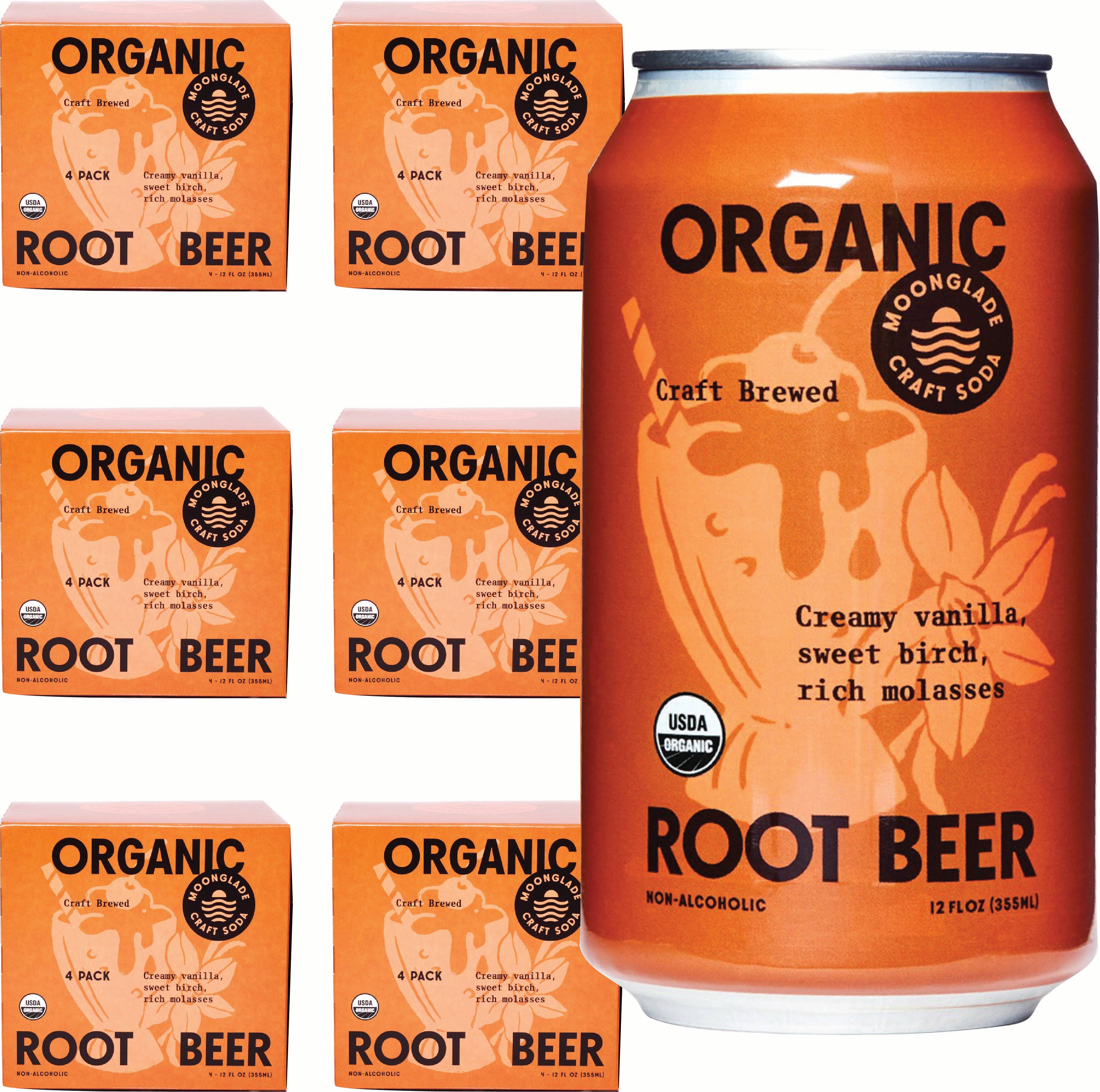 Moonglade Brews - Wholesale Soda/Carbonated Drink - San Diego Root Beer, 24 Pack |  12oz Cans | 1