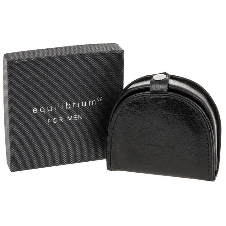 EQ For Men Rigid Coin Purse Black for wholesale by Joe Davies