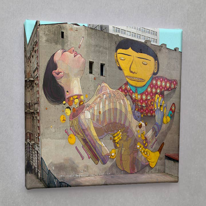 Leinwanddruck Streetart #00886 lovers für den Großhandel von Eicie