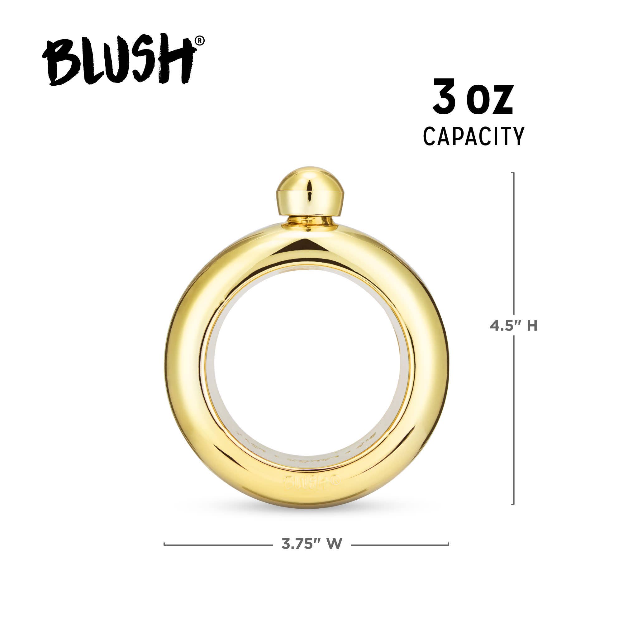 Blush - Wholesale Flask - Gold Plastic Bangle Flask5