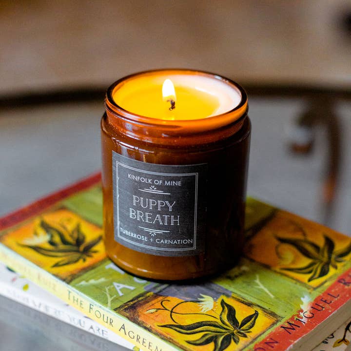 Kinfolk of Mine - Wholesale Jar/Filled Candle - Puppy Breath 9oz Candle1