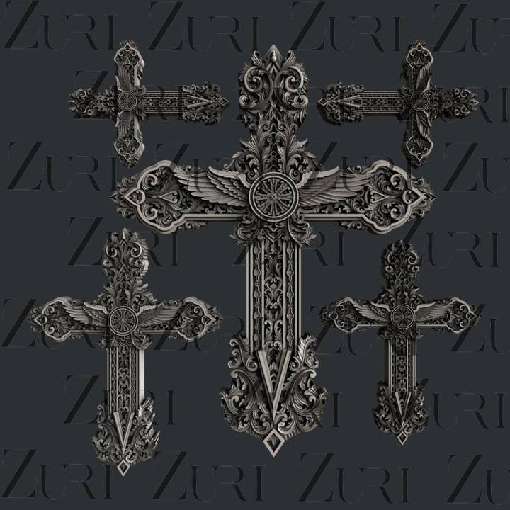 Ornate Crosses Set 1 for wholesale by Zuri Designs