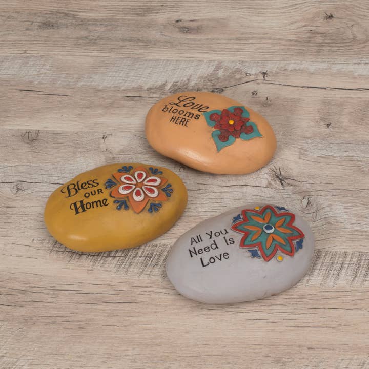 The Gerson Companies - Wholesale Decorative Tabletop Object - 5.5"L Cement Inspirational Sto