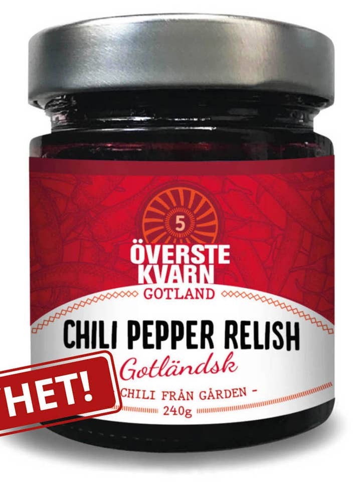 Chili Pepper Relish 240g for wholesale by Överstekvarn Chili Gotland