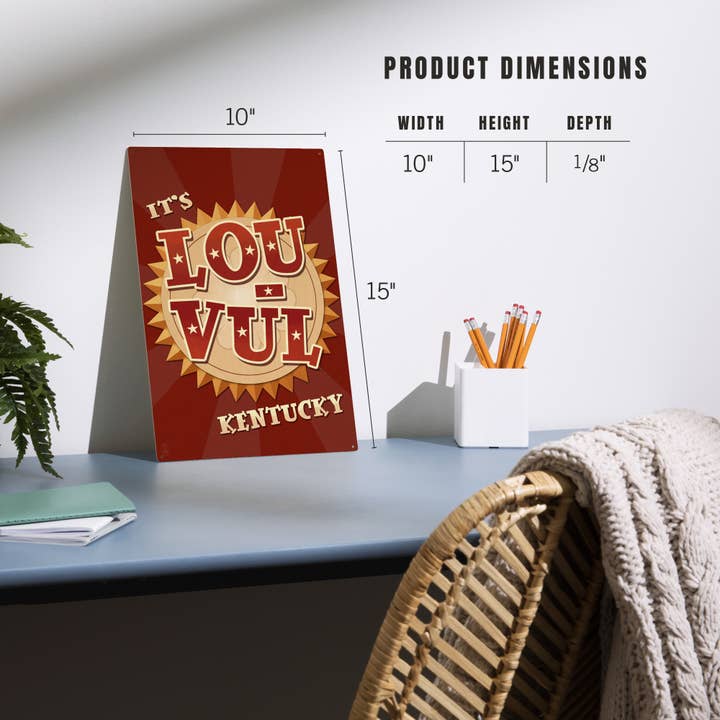 Lantern Press - Wholesale Wood Wall Art - WOOD SIGN ART Louisville, Kentucky, Lou Vul5