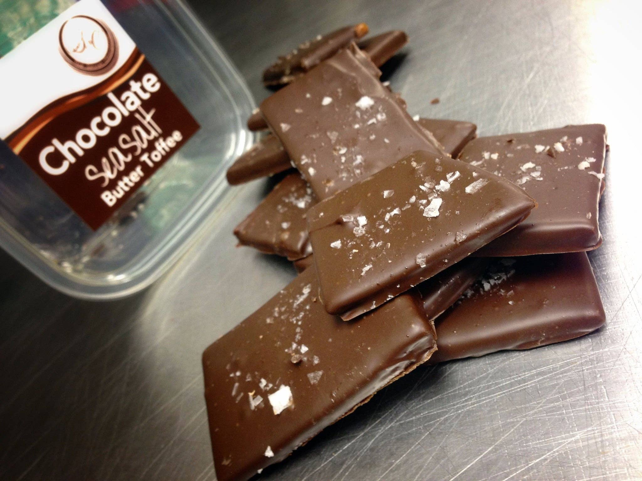 The Secret Chocolatier - Wholesale Toffee - Sea Salt Chocolate Butter Toffee2
