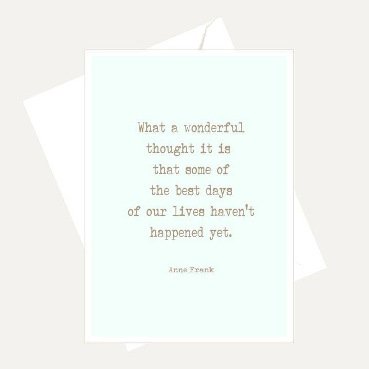 What a Wonderful Thought - Anne Frank - Encouragement Card and other Purchase Wholesale wonderful things you will be. Free Returns & Net 60 Terms on Faire trending on Faire.