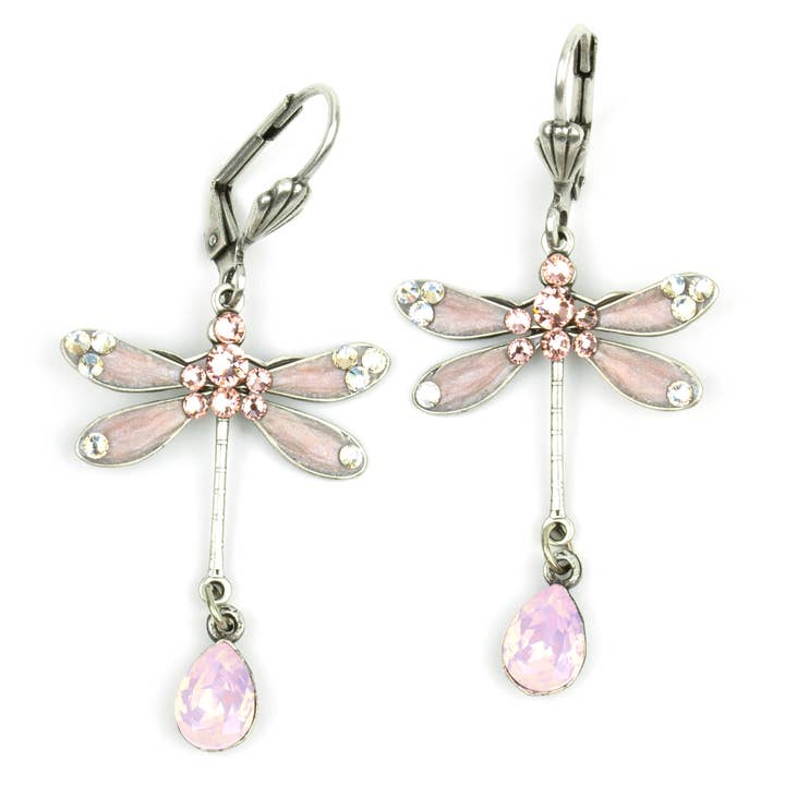 Linnea Crystal Dragonfly Earrings for wholesale by Anne Koplik Designs, Inc.