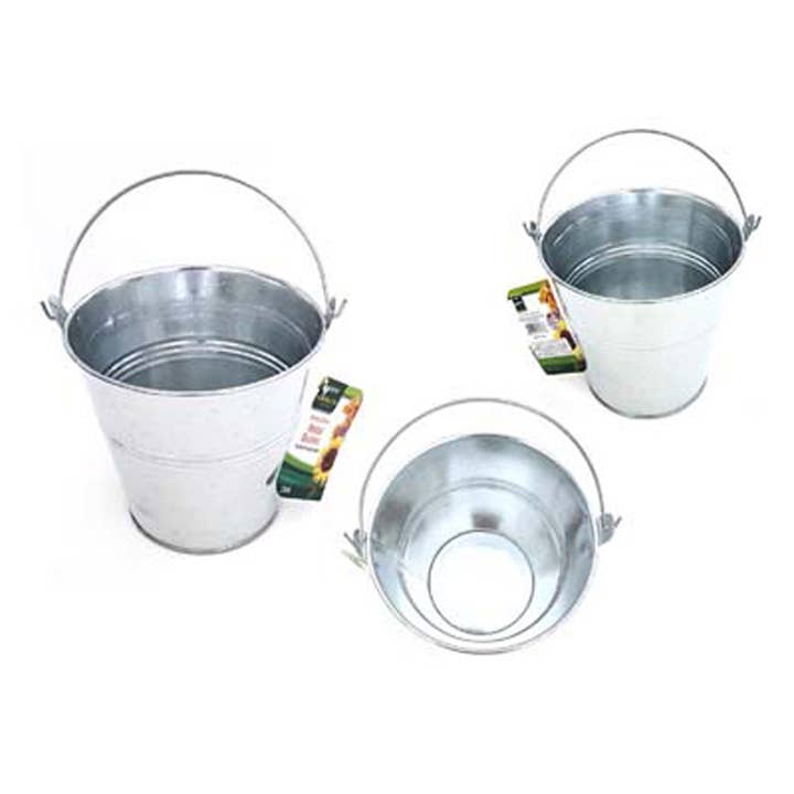 Eimer aus Weißblech 6,25"×6" für den Großhandel von Deluxe Import Trading