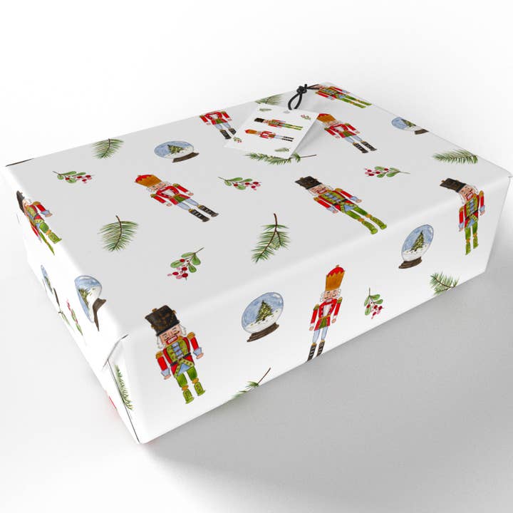 Re-wrapped - Wholesale Flat Wrap - Christmas Tin Soldiers Wrapping Paper • ECO Friendly