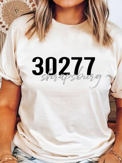 Custom Zip code and City Shirt for wholesale by Julie Jersey Designs