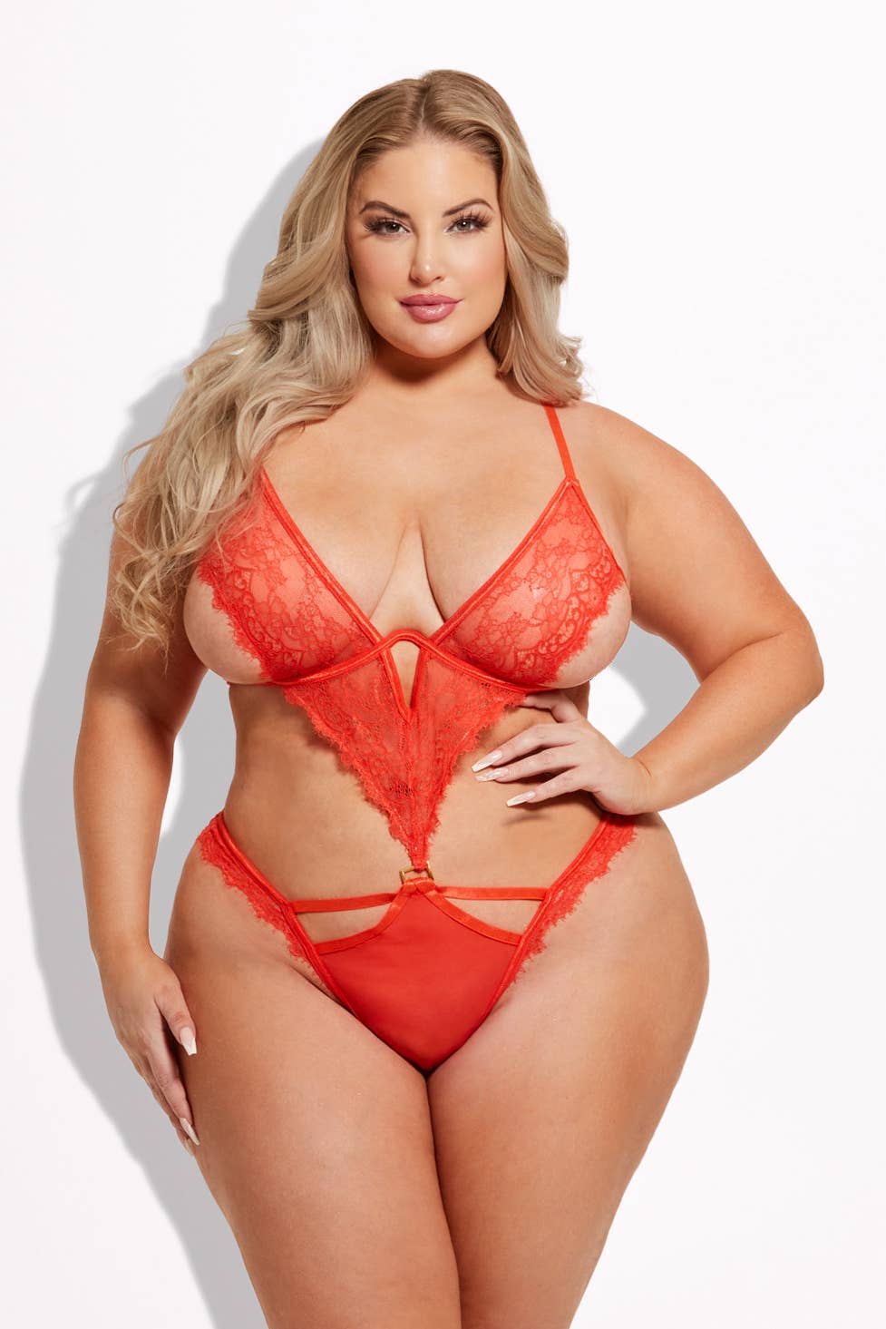 House of Desire – Engroshandel Bodysuit undertøj - Dame – NADIA BLONDE & MESH CUTOUT TEDDY13