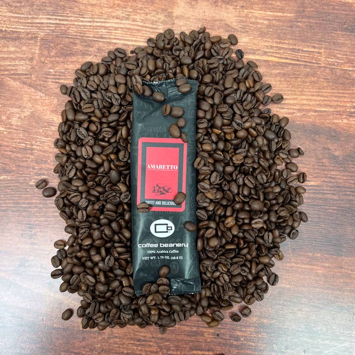 Coffee Beanery - Wholesale Ground Coffee - Amaretto Flavored Coffee | 1.75 oz One Pot Sampler