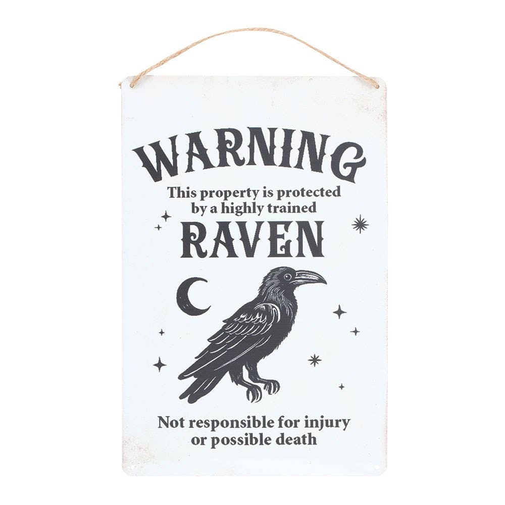 WONDER IMPORTS AUSTRALIA - Wholesale Sign - Protected by a Raven Hanging Sign1