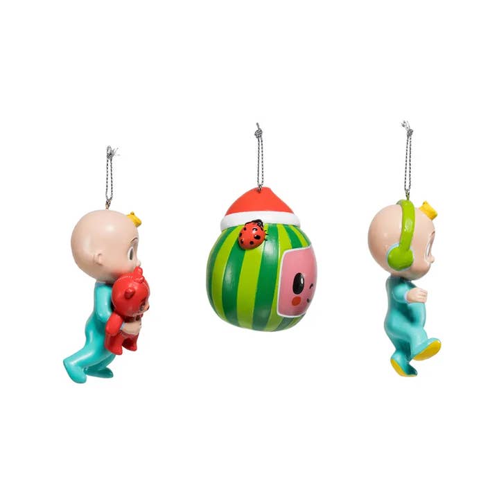 Kurt S. Adler, Inc. - Wholesale Ornament Set - Cocomelonâ„¢ Blow Mold Ornament Set, 3-Piece Set