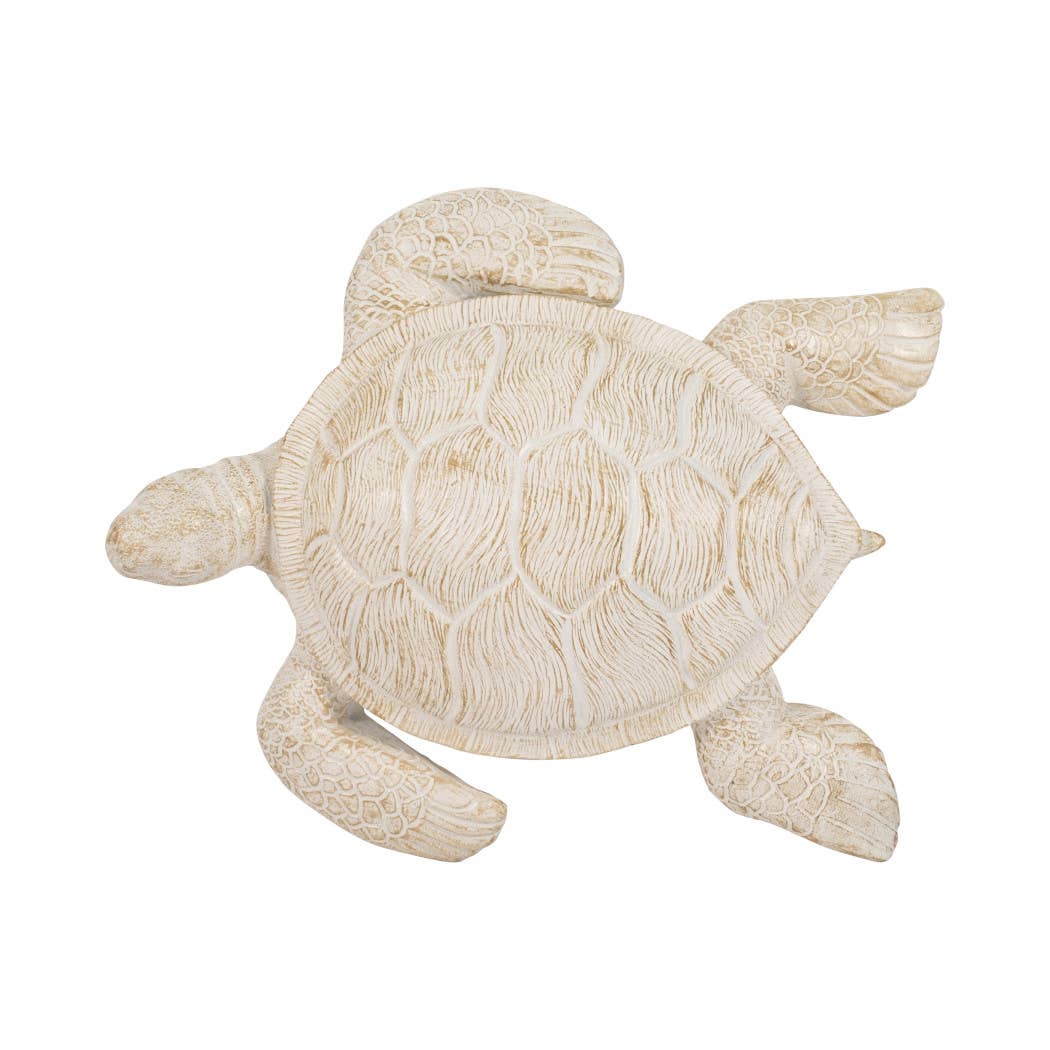 Sagebrook Home - Wholesale Decorative Figurine - Decorative Figurine - Ivory Resin Solid Sea Turtle. 10 in.9
