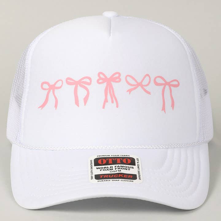 Fashion City - Wholesale Trucker hat – Women’s - Variety Ribbon Bow Design Foam Trucker Hat27