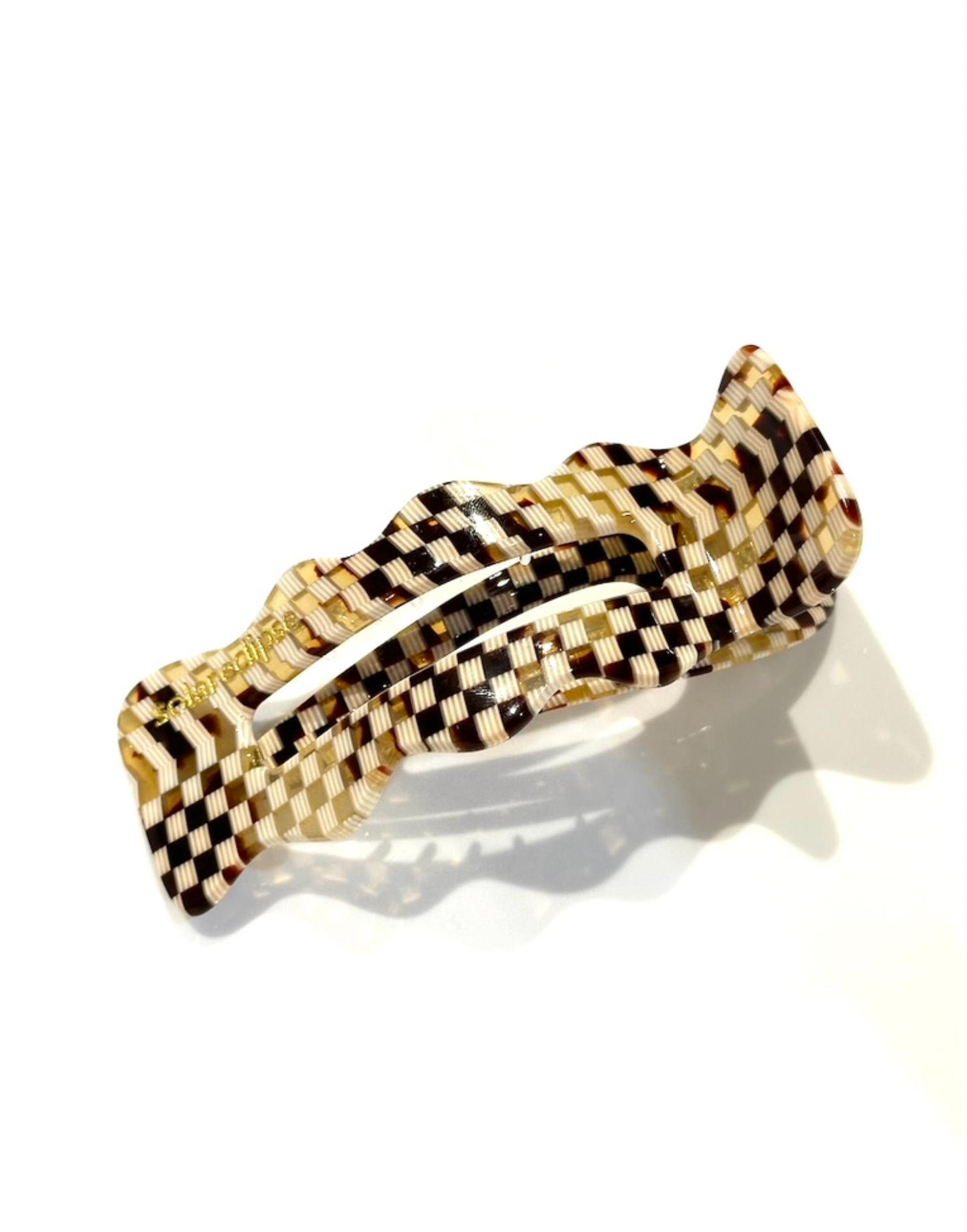 Solar Eclipse - Wholesale Hair Clip - Women's - Scalloped Lay Down Acetate Claw Hair Clip3