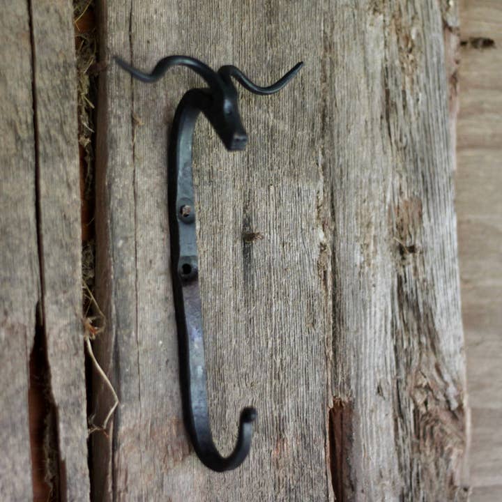 Animal Hook - Longhorn for wholesale by Wicks Forge