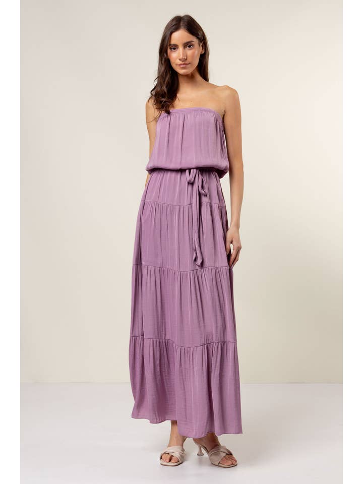 Naked Zebra - Wholesale Dress - Women's - Maxi Tiered Tube Dress With Elasticized Waist