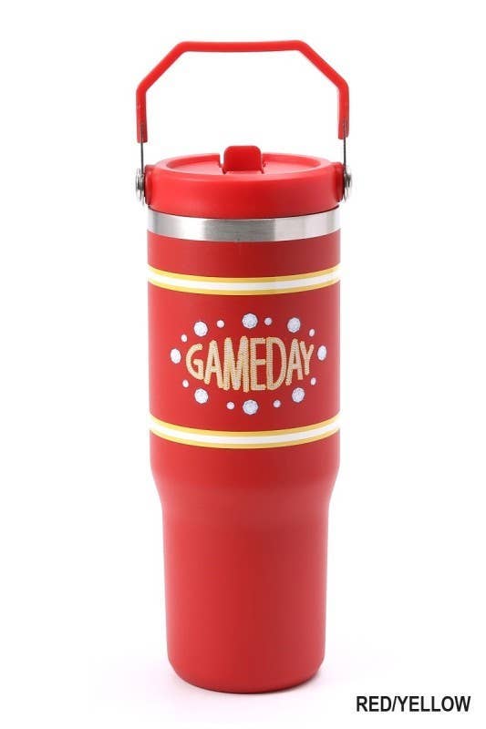 Vanilla Monkey - Wholesale Insulated Mug/Tumbler - Game Day 30oz Stainless Steel Flip Straw Tumbler4