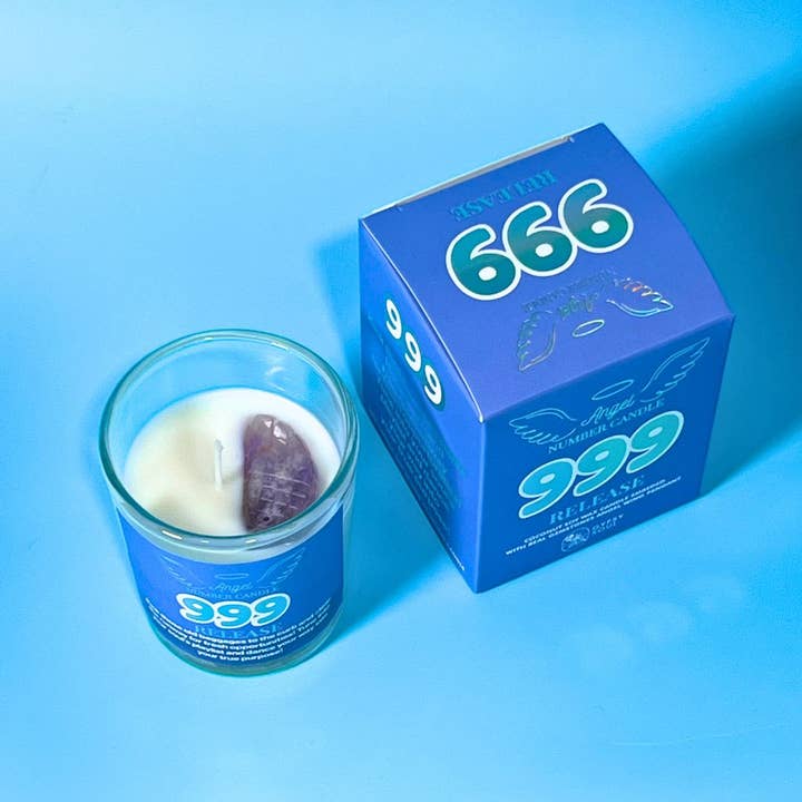 Gypsy Soul - Wholesale Jar/Filled Candle - Angel Number Lotion Candle with Angel Pendant Gemstone Wing21