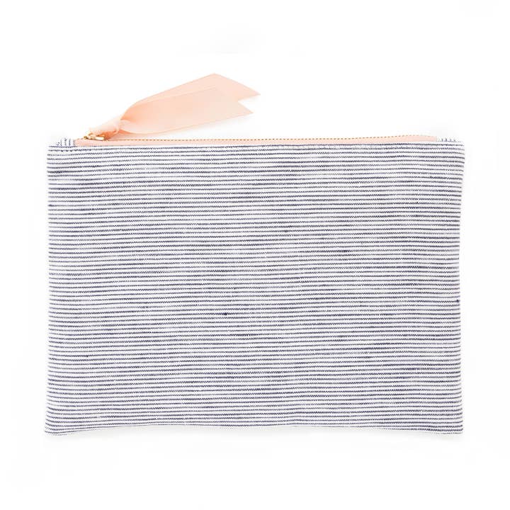 Signature Pouch, Shoreline Stripe for wholesale by Sugar Paper