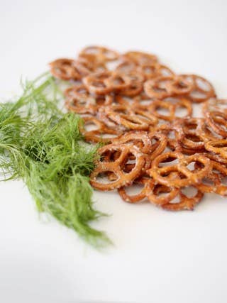 Dill Pickle Pretzels/5.5 oz resealable for wholesale by Rhino Pretzels by the Gourmet Rhino
