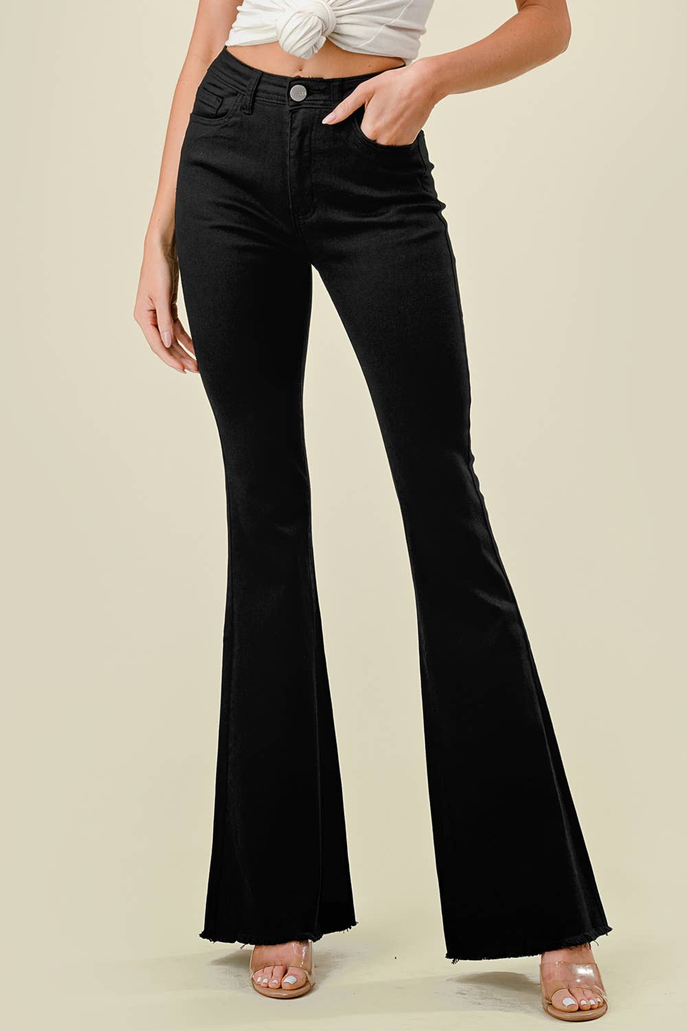 Denim Zone U.S.A. – wholesale Jeans – Women’s – BC-500 HIGH WAISTED SUPER-STRETCH WOMEN'S COLOR FLARE JEANS0