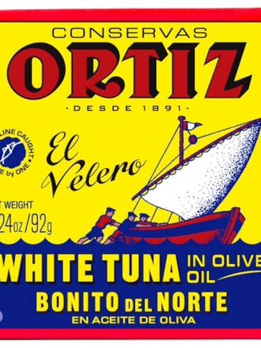 Ortiz  Bonito del norte white tuna, square tin for wholesale by French Feast