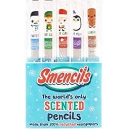 Holiday Smencils - Scented Pencils 5Count Stocking Stuffers for wholesale by Scentco, Inc