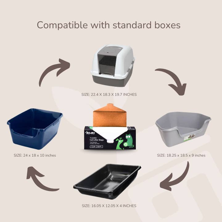 Pet N Pet - Wholesale Pet poo bag - Pet N Pet Jumbo Cat Litter Box Liners – 7 Count, Drawstring6