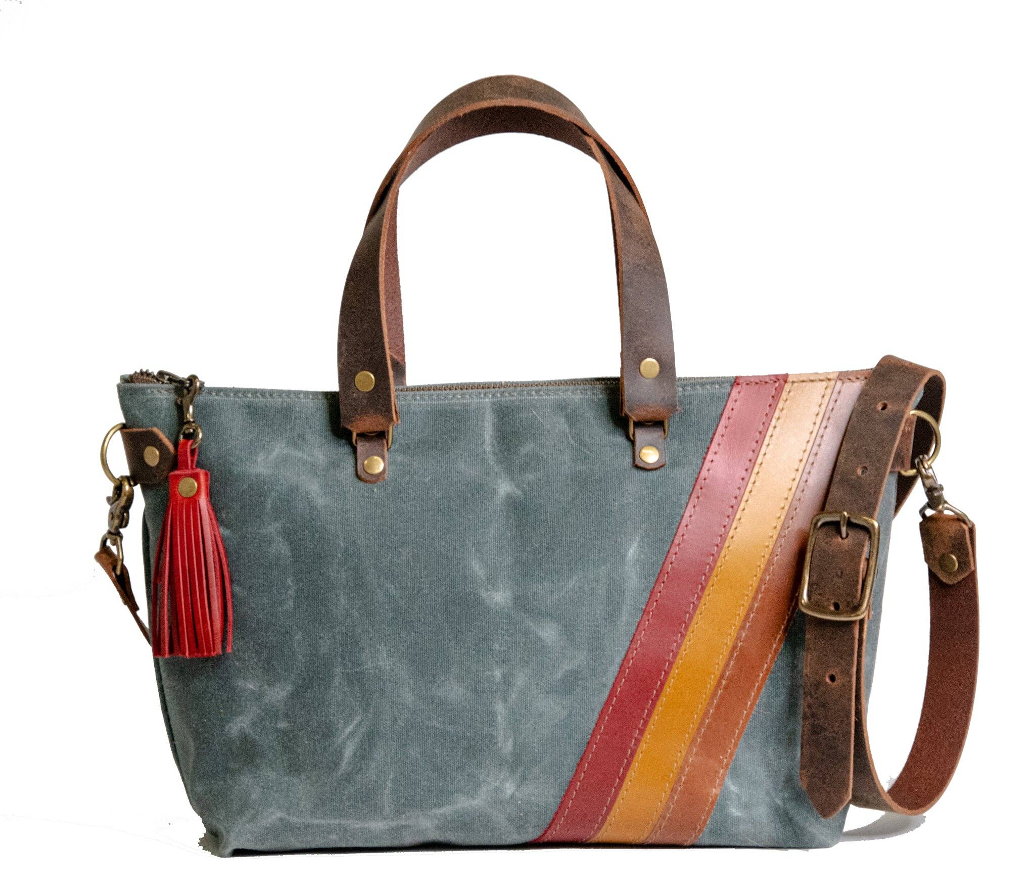 In Blue Handmade - Wholesale Tote Bag - Women's - Waxed Canvas 70's Small Bowler Bag | Lined9