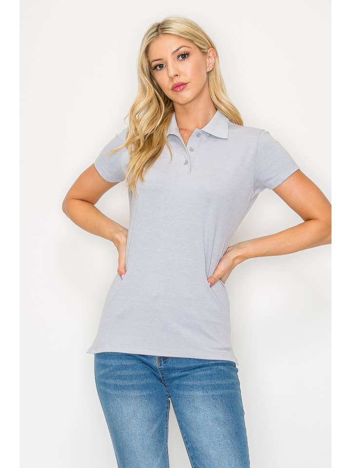 Vanilla Monkey - Vendita all'ingrosso Top in maglia - Donna - Maglietta Polo in Piqué Uniforme3