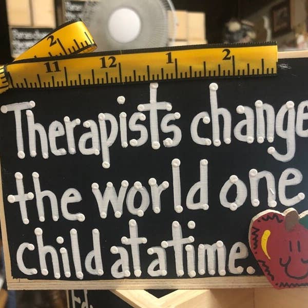 Teacher Gifts 2759D Therapists Change the world one child at a time Supply Wood Box for wholesale by Nannie and B's Crafts